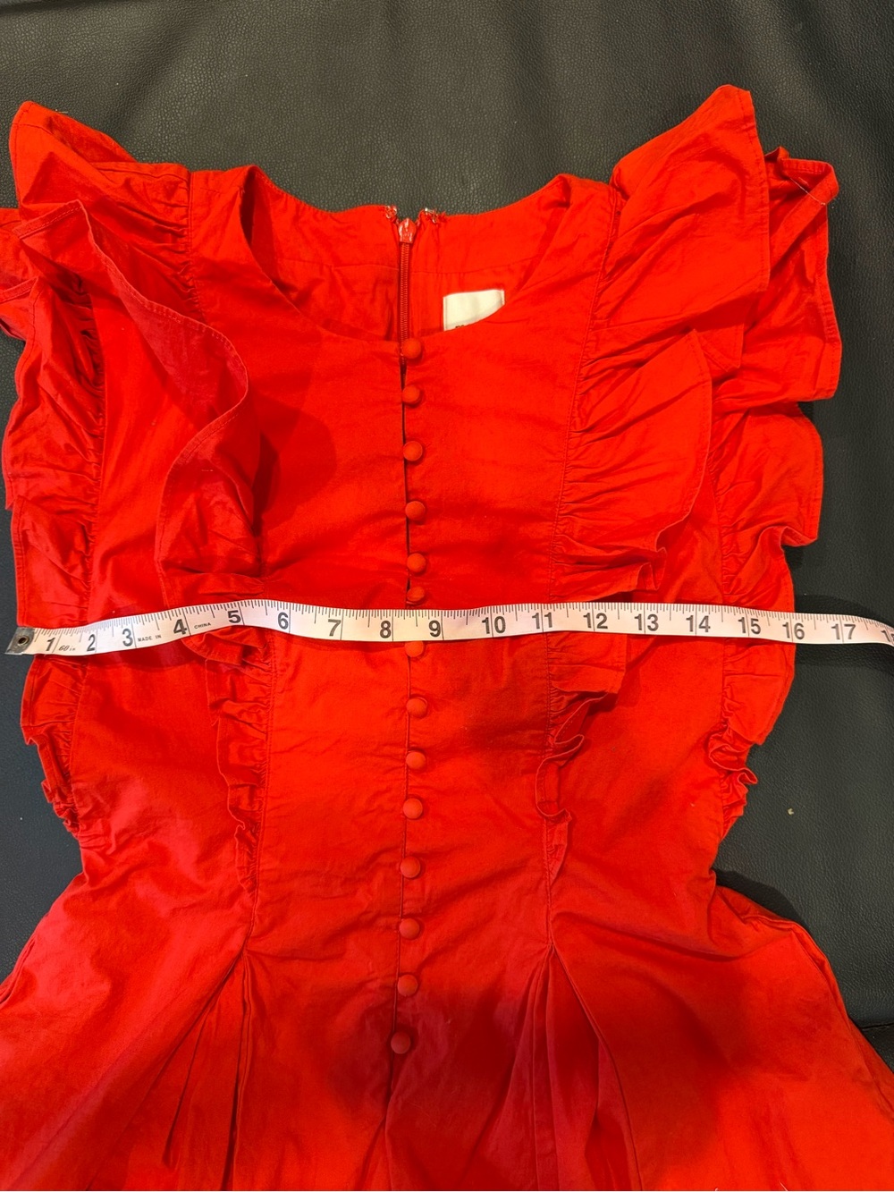 Maeve Red Ruffle-Sleeve romper - Picture 5 of 5